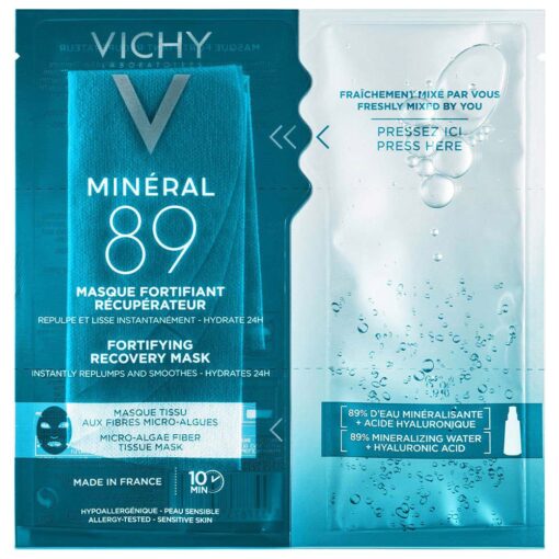 VICHY Mineral 89 Stiprinosa atjaunojosa salvetes tipa sejas maska