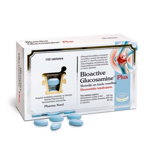 BioActive Glucosamine Plus tabletes 150 gab