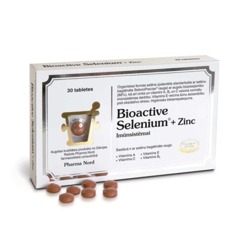 Bioactive Selenium+Zinc tabletes 30 gab
