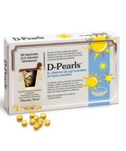 D-Pearls 20 g kapsulas 80 gab