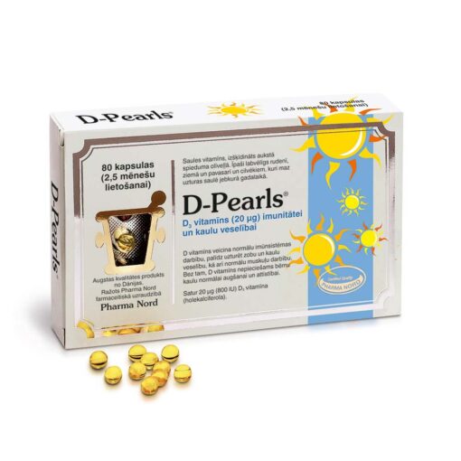D-Pearls 20 g kapsulas 80 gab