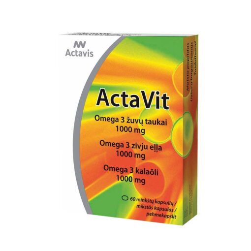 ActaVit Omega-3 zivju ella 1000 mg kapsulas