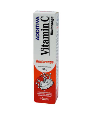 ADDITIVA Vitamin C Blutorange putojosas tabletes
