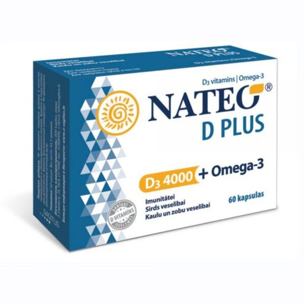 NATEO D3 Plus Omega-3 4000 SV kapsulas