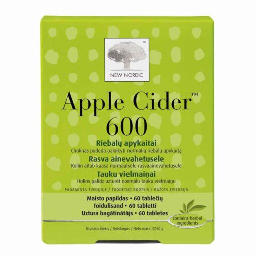 NEW NORDIC Apple Cider 600 tabletes 120 gab