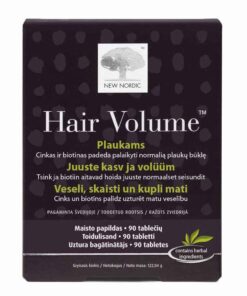 NEW NORDIC Hair Volume tabletes 90 gab
