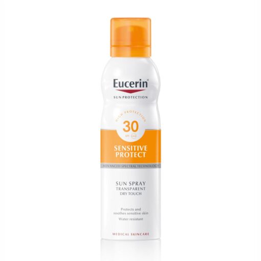 EUCERIN Sun Transparent Dry Touch SPF30 izsmidzinams saules aizsarglidzeklis 200 ml