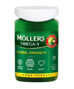 MOLLERS Omega-3 Dobbel Immunity kapsulas 120 gab