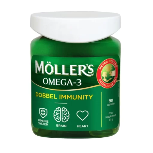 MOLLERS Omega-3 Dobbel Immunity kapsulas 90 gab