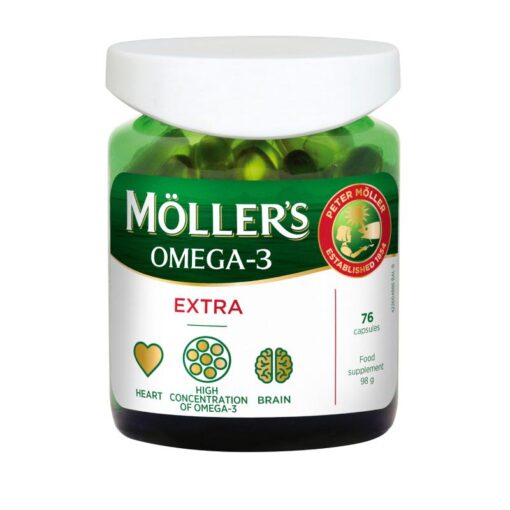 MOLLERS Omega-3 Extra kapsulas 76 gab