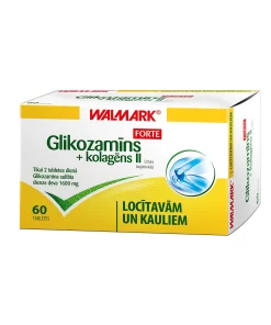 WALMARK Glikozamins Forte + kolagēns II tabletes 60 gab