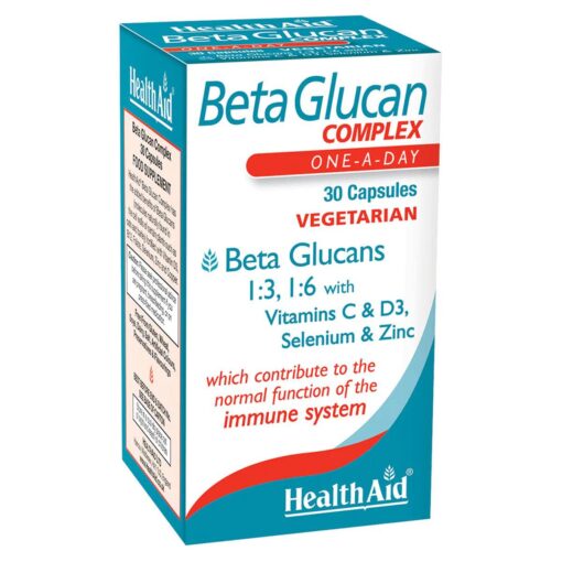 HealthAid Beta Glucan Complex kapsulas 30 gab