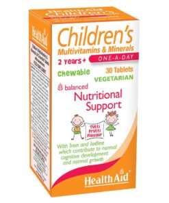 HealthAid Childrens Multivitamins Minerals koslajamas tabletes 30 gab