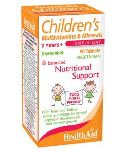 HealthAid Childrens Multivitamins Minerals koslajamas tabletes 90 gab