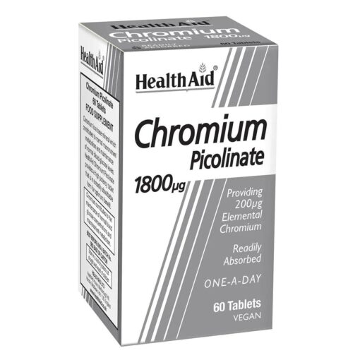 HealthAid Chromium Picolinate 1800 mg tabletes 60 gab