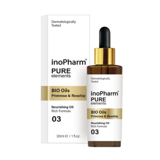 INOPHARM Pure Elements Bio Oils Primrose & Rosehip näoõli 30 ml