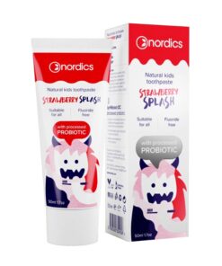 NORDICS Strawberry Splash zobu pasta bērniem ar zemeņu garšu 50 ml