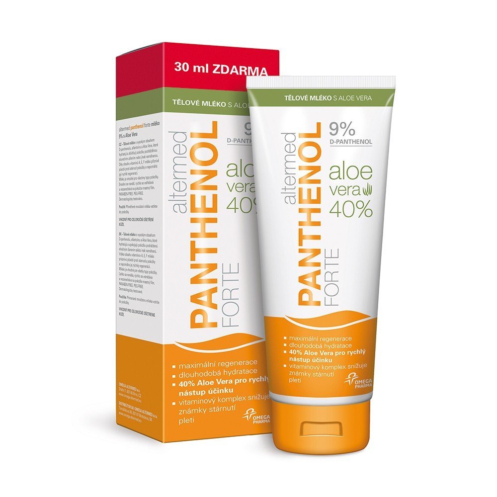 ALTERMED Panthenol Forte aloe ķermeņa pieniņš 9% 230 ml