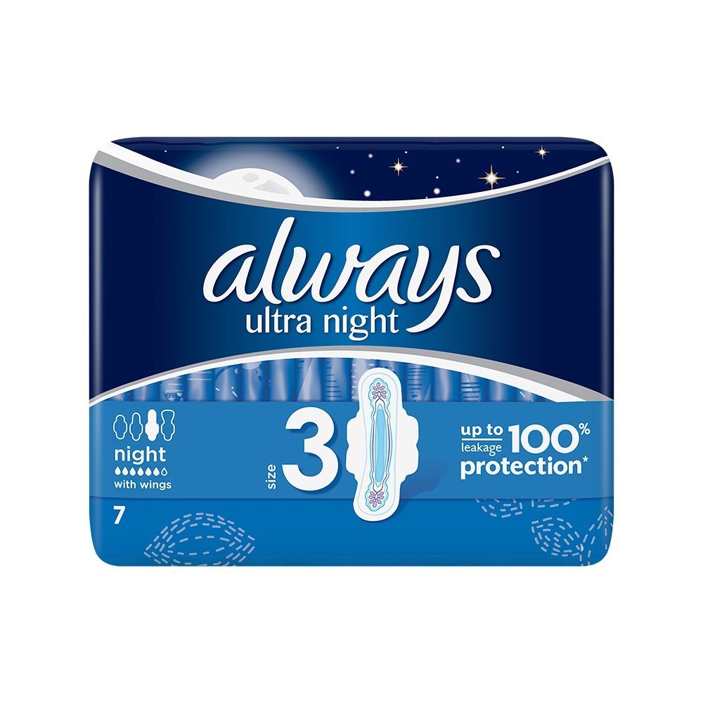 ALWAYS Ultra Night higieninės servetėlės N7