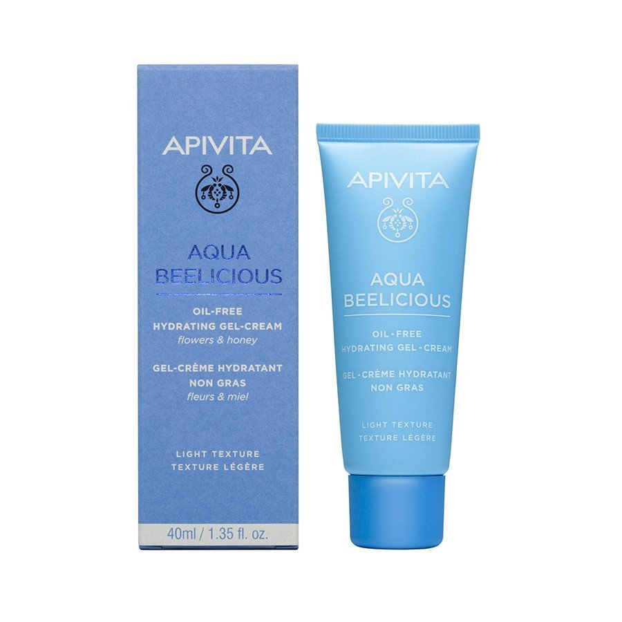 APIVITA AQUA BEELICIOUS OIL-FREE sejas gelveida krēms taukainai un kombinētai ādai 40 ml