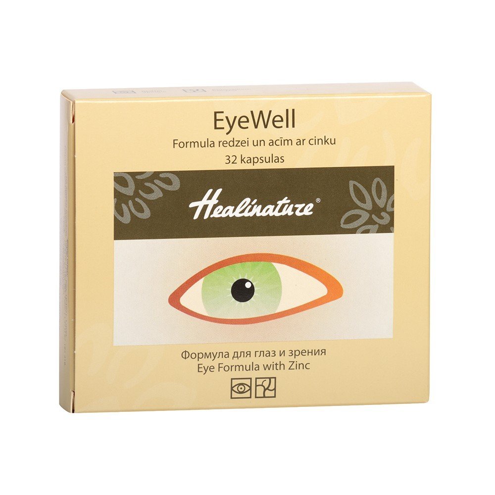 APTIEKAS PRODUKCIJA Healinature EyeWell Formula redzei un acīm ar cinku - cietā želatīna kapsulas N32