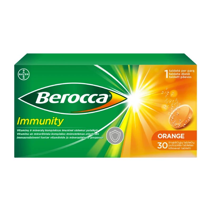 BEROCCA Immunity šnypščiosios tabletės N30