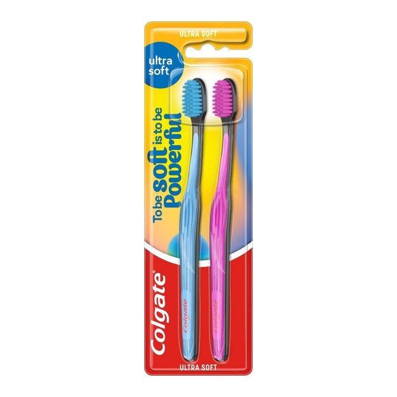 COLGATE Ultra Soft dantų šepetėlių 1+1 komplektas