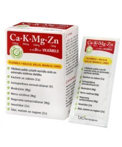 BIOFARMACIJA Ca+K+Mg+Zn ar vit.D3 un Vilkābele, pulveris N14