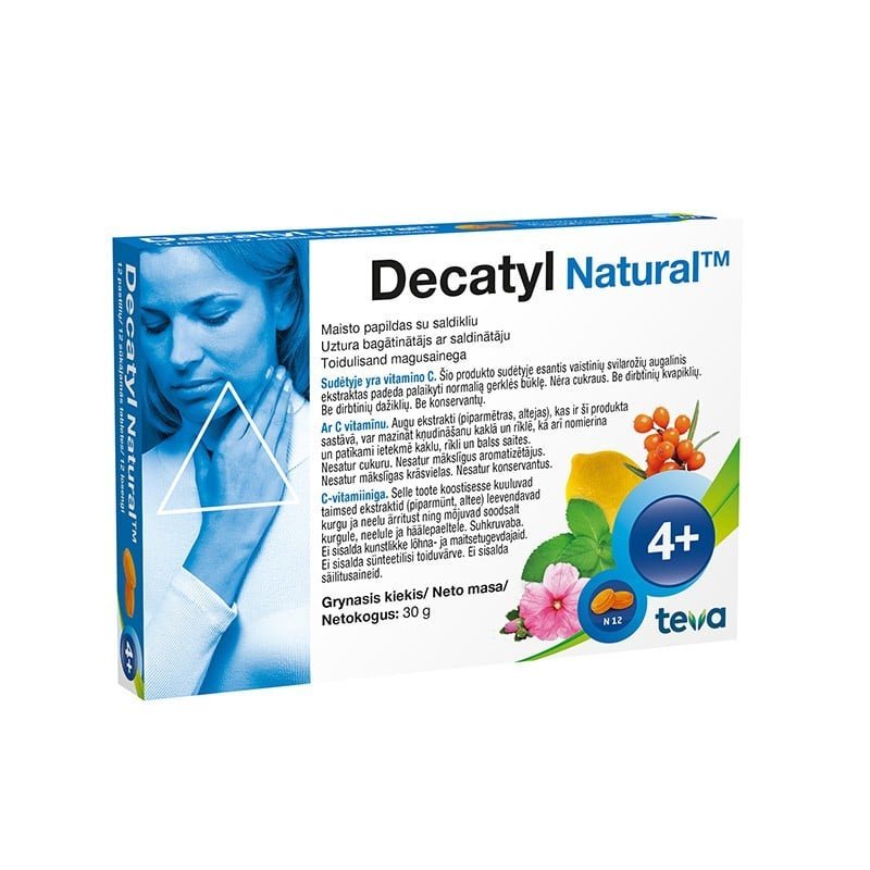 DECATYLEN Natural sūkājamās tabletes N12