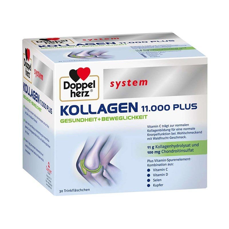 DOPPELHERZ System Kollagen 11.000 Plus ampulės N30