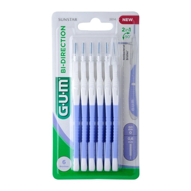 GUM Bi-Direction 0.6 mm starpzobu birstītes N6