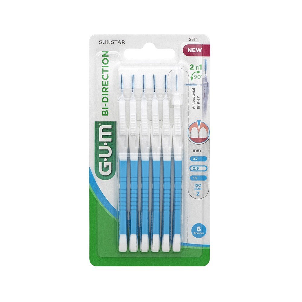 GUM Bi-Direction 0.9 mm starpzobu birstītes N6