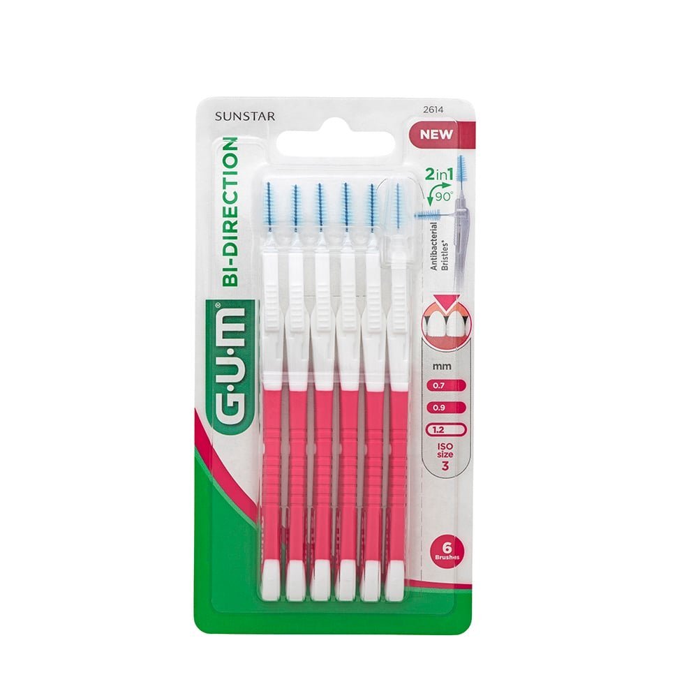 GUM Bi-Direction 1.2 mm starpzobu birstītes N6