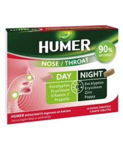 HUMER Päev ja öö, tabletid nina ja kurgu jaoks N15