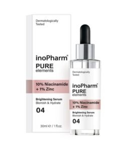 INOPHARM Pure Elements 10% Niacinamide + 1% Zinc izgaismojošs serums 30 ml