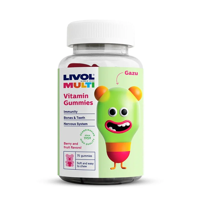 LIVOL Multi Vitamīnu lācīši ar ogu un augļu garšu N75