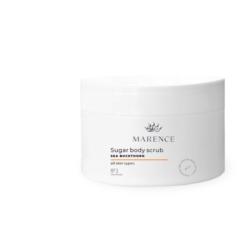 MARENCE Ķermeņa cukura skrubis Smiltsērkšķis 350 g