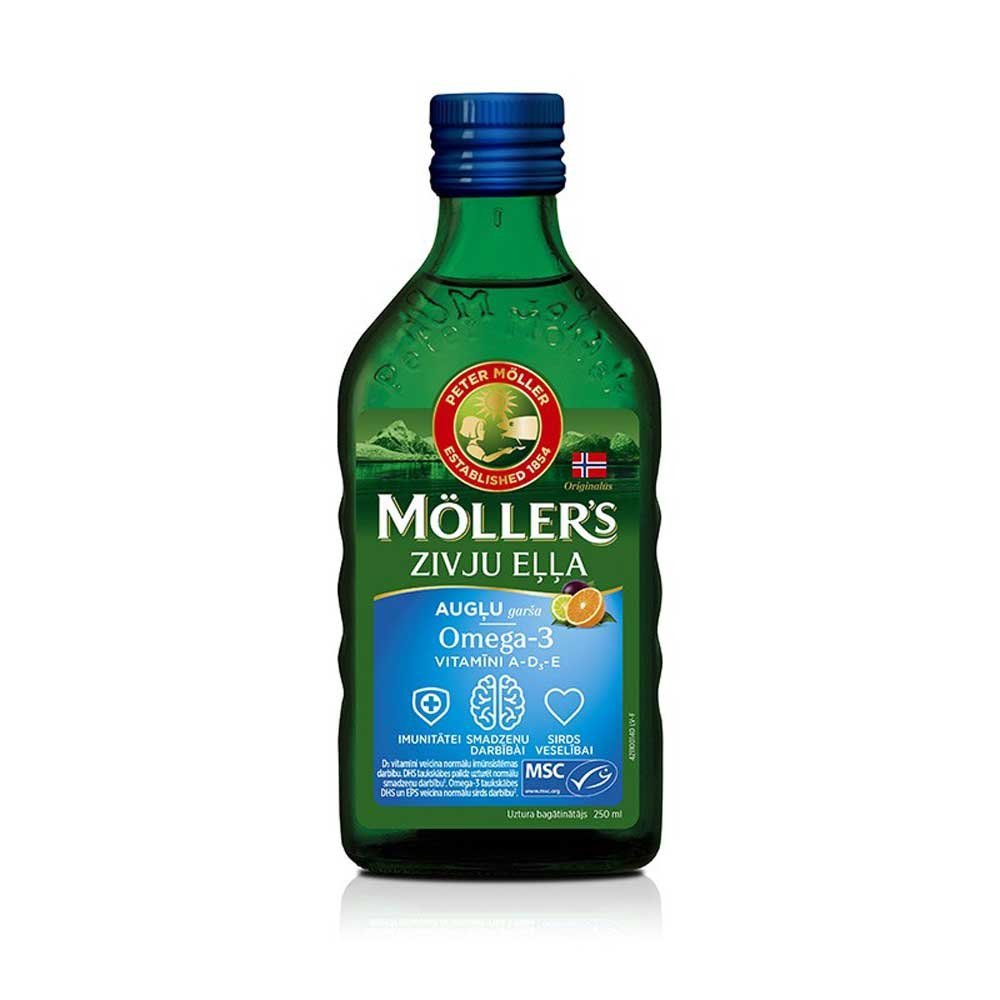 MOLLERS zivju eļļa ar augļu garšu 250 ml