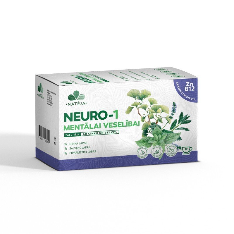 NATĒJA Neuro-1 tēja mentālai veselībai ar cinku un B12 vitamīnu N20