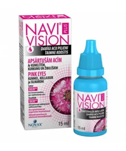 NAVI VISION PLUS Apsārtušām acīm acu pilieni 15 ml