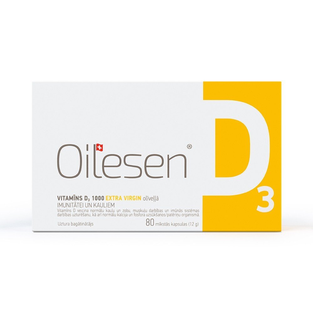 OILESEN vitamiin D3 1000 IU kapslid N80