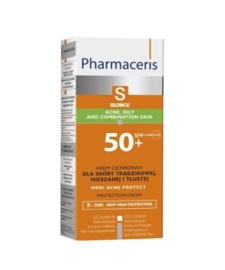 PHARMACERIS Sun SPF50+ sejas aizsargkrēms ādai ar akni jaukta tipa vai taukainai ādai 50 ml