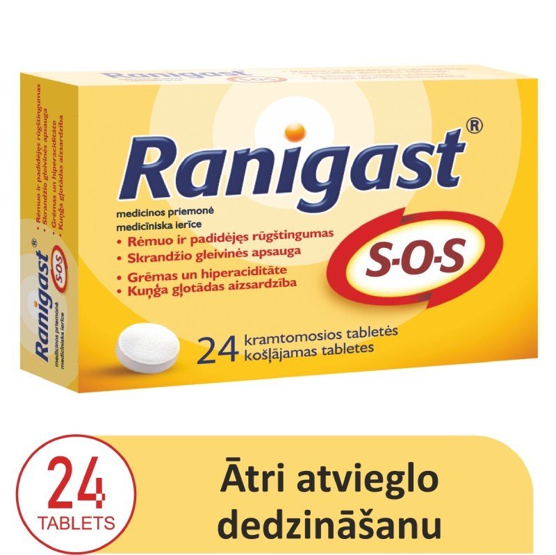 RANIGAST S-O-S kramtomosios tabletės N24
