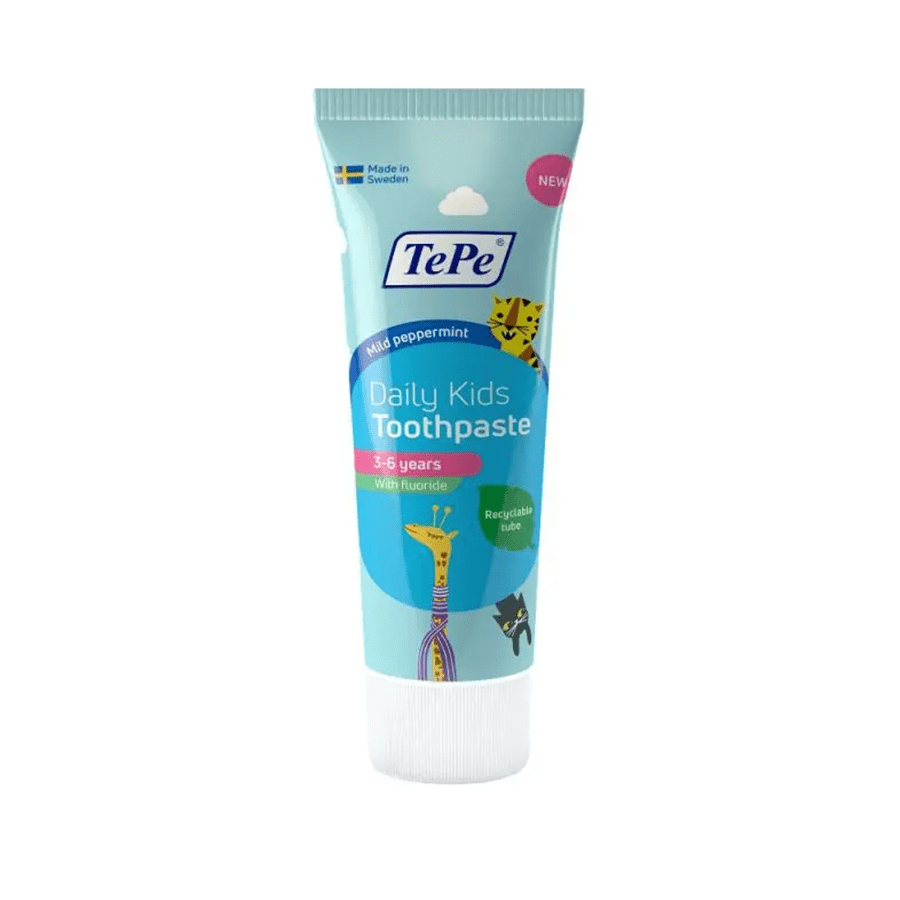 TEPE Daily Kids zobu pasta bērniem vecumā no 3-6 gadiem, ar piparmētru garšu, 75 ml