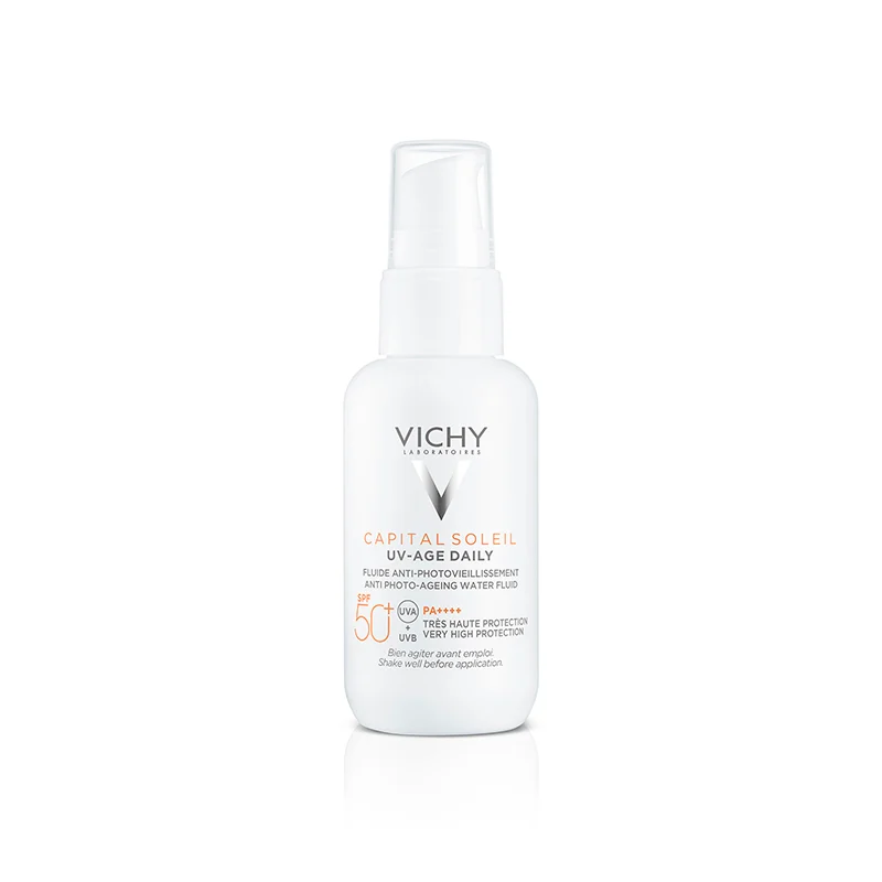 VICHY Capital Soleil UV-Age Daily SPF 50+ sejas saules aizsargfluīds pret fotonovecošenos 40 ml