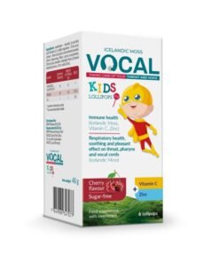 VOCAL Kids ar ķiršu garšu sūkājamās pastilas N6