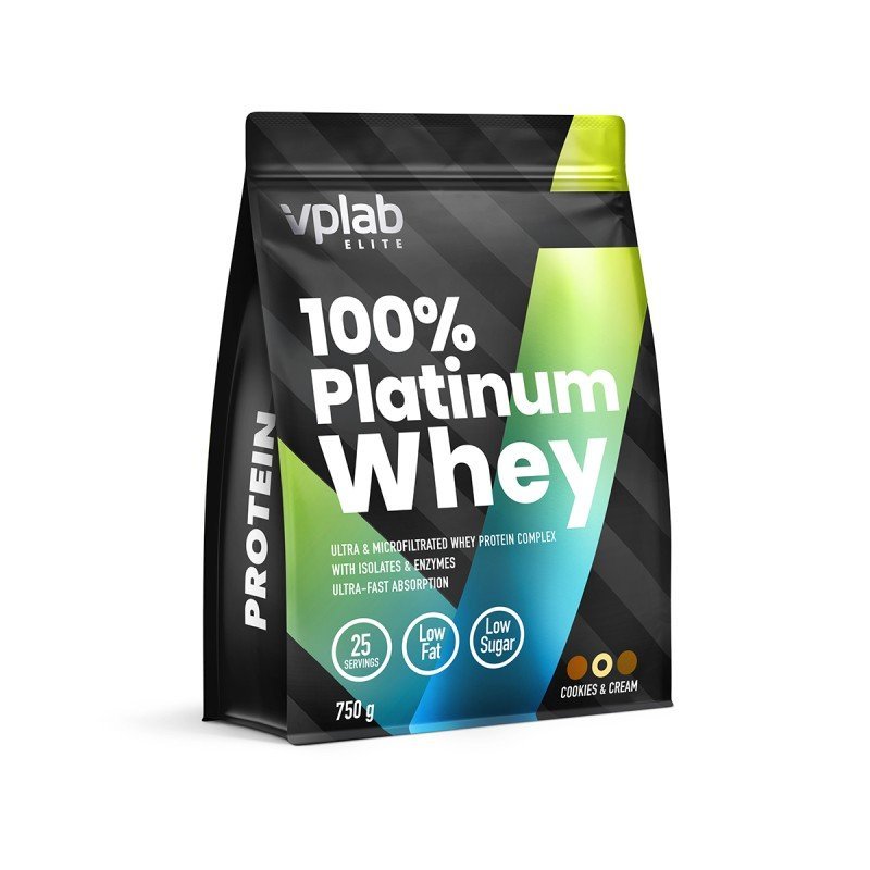 VPLAB Platinum Whey Cookies & Cream pulveris 750 g