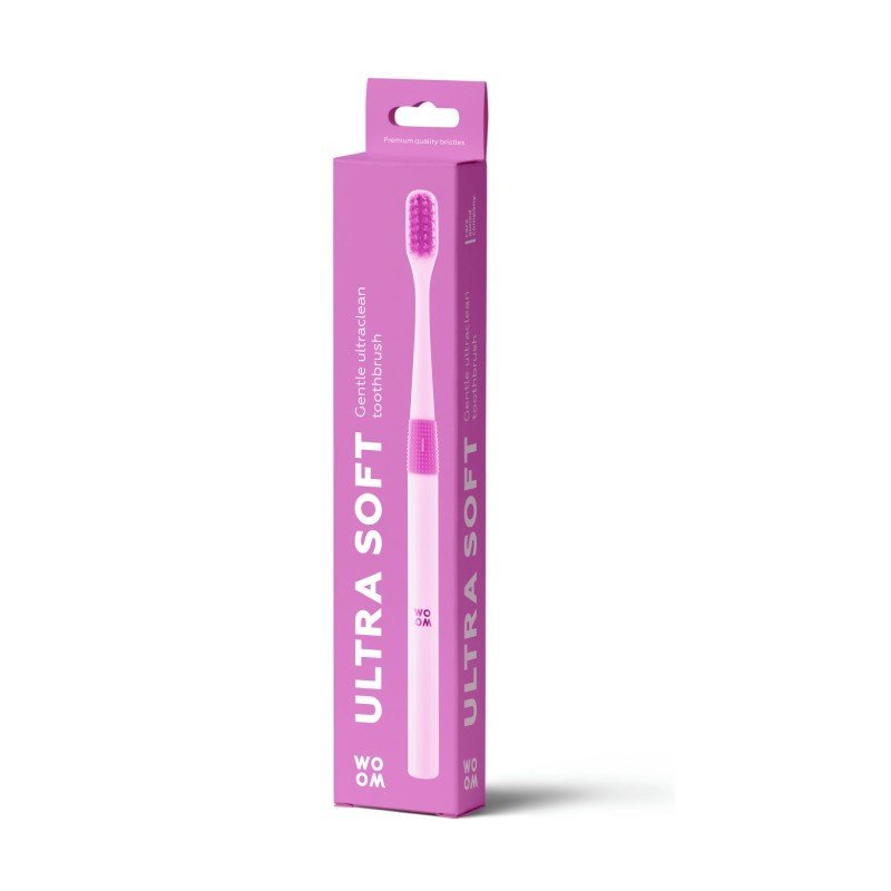 WOOM Ultra Soft Pink dantų šepetėlis