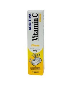 ADDITIVA Vitamin C Zitrone putojošās tabletes ar citrona garšu N20